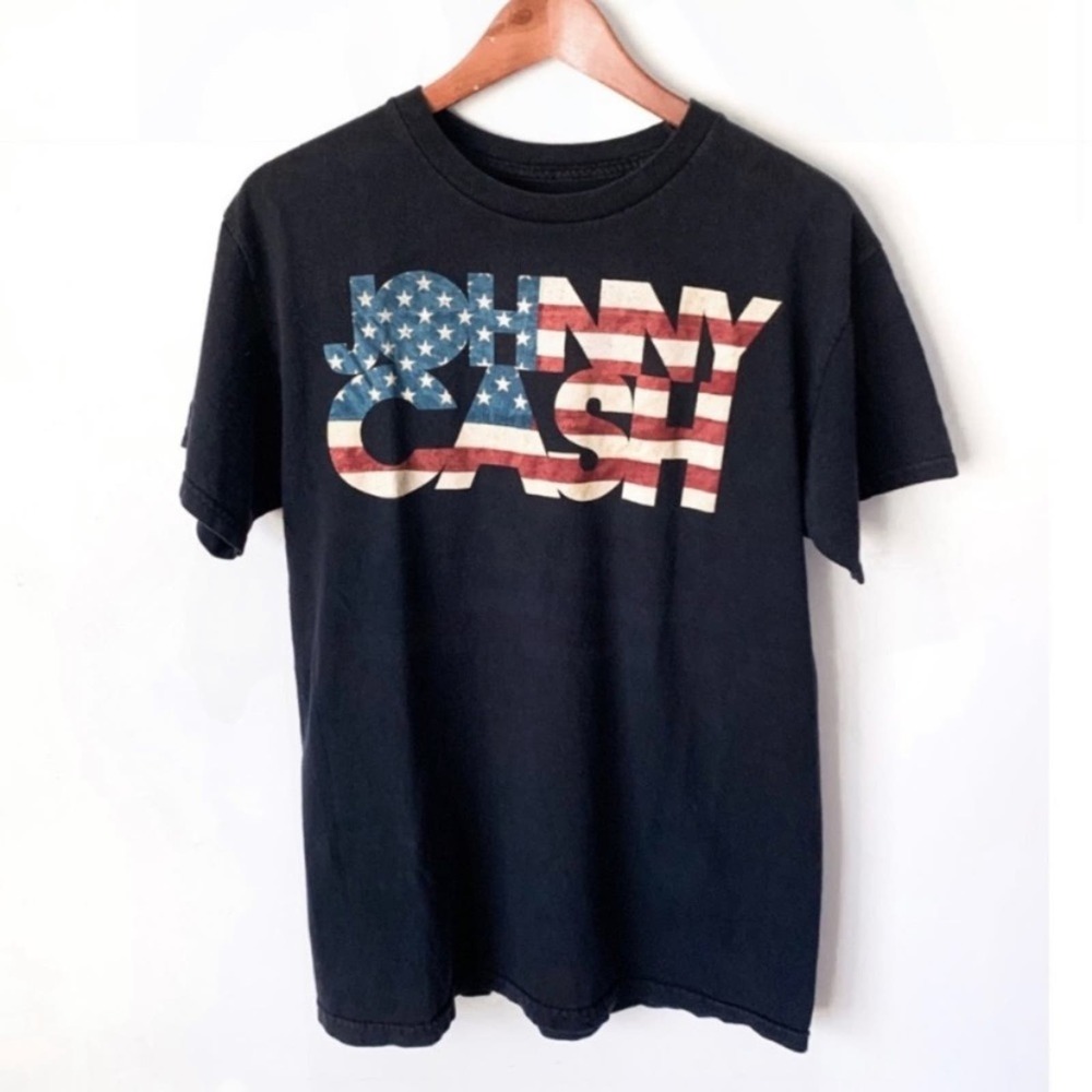Johnny Cash American Flag Graphic Tee